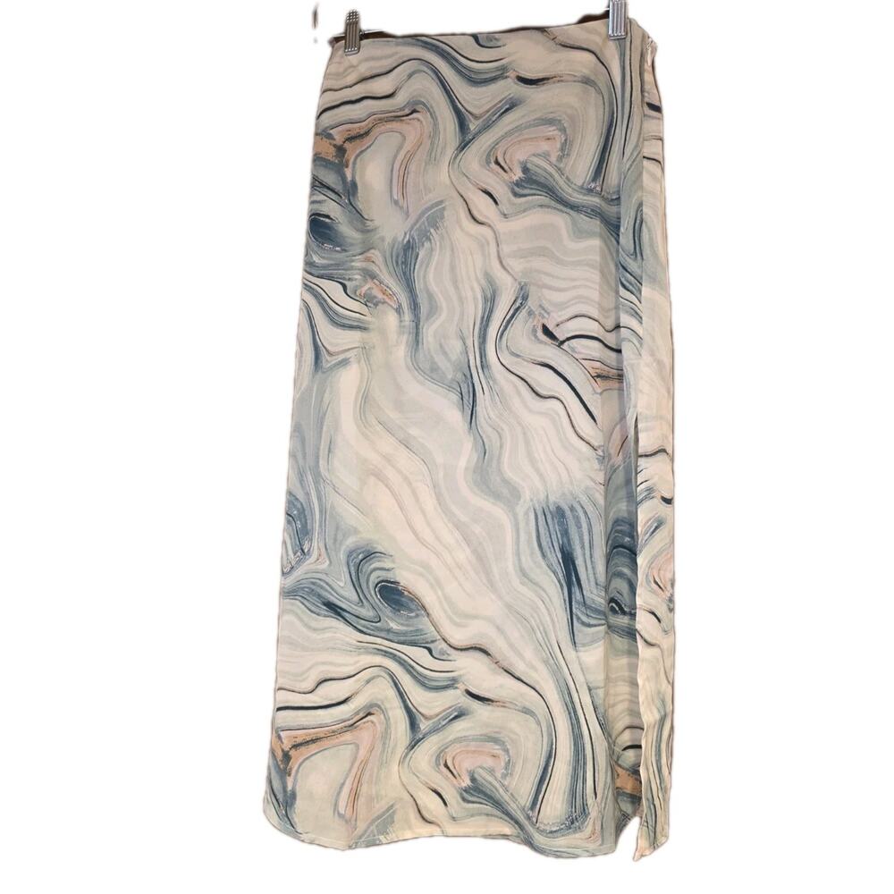 Nwt Vintage Y2k FreeMe Marble Satin Skirt With Slit‎ Sz M